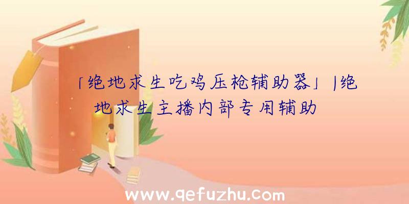 「绝地求生吃鸡压枪辅助器」|绝地求生主播内部专用辅助